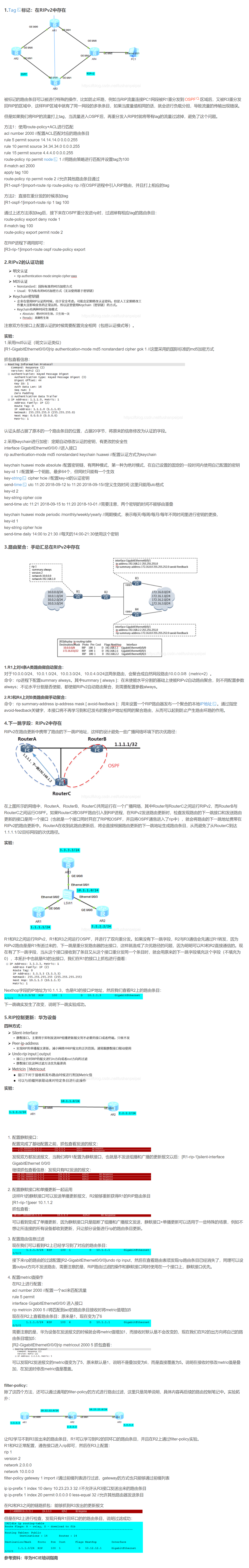 【转载】HCIE R&S 备考笔记  RIP其他高级特性