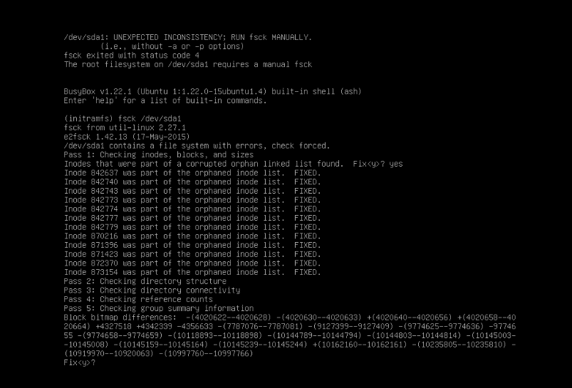 ubuntu开机进入initramfs状态