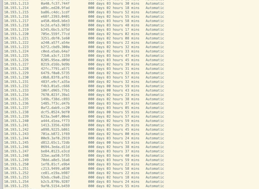 RG-N18010 部分终端无法获取地址