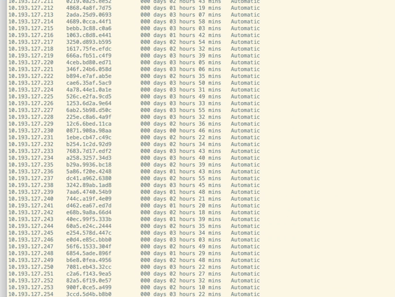 RG-N18010 部分终端无法获取地址