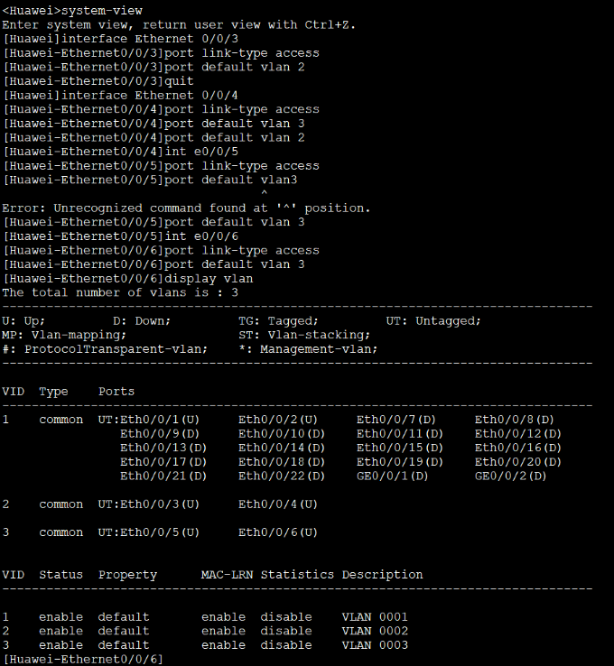 云计算学习笔记——VLAN、路由篇