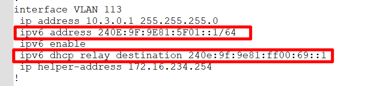 RG S2910E dhcpv6中继无法获取ipv6地址
