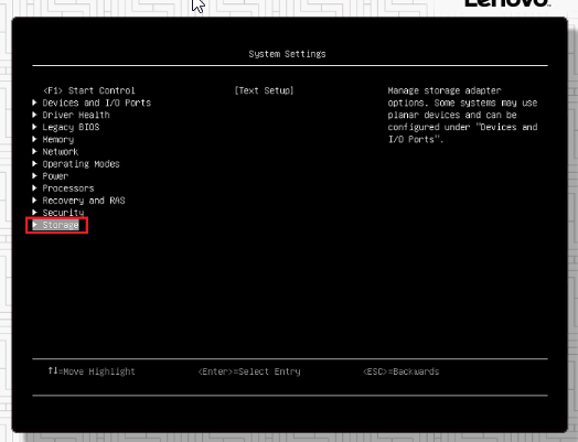 SR860打开RAID卡配置界面并查看硬盘状态