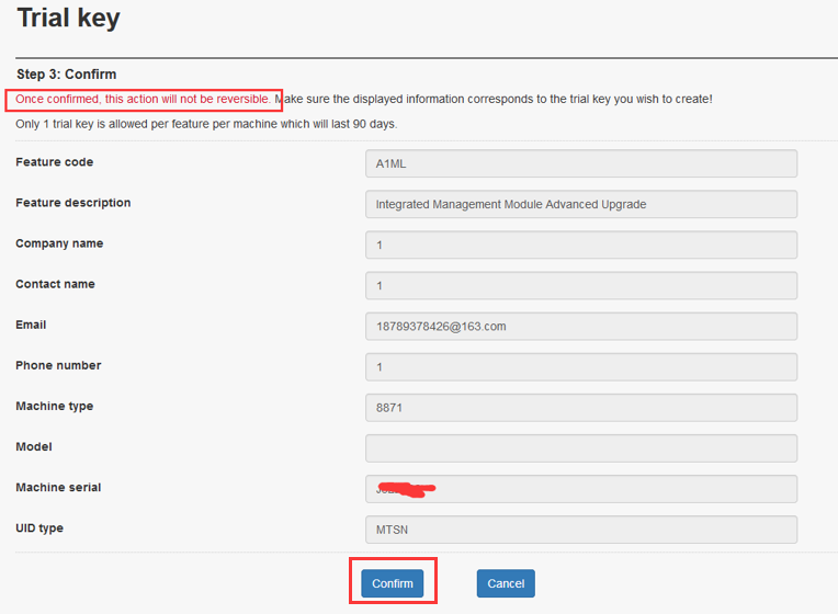 【Think system】XCC申请临时FOD