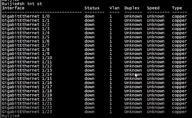 锐捷RSR20-x 交换口指示灯全亮、业务不通