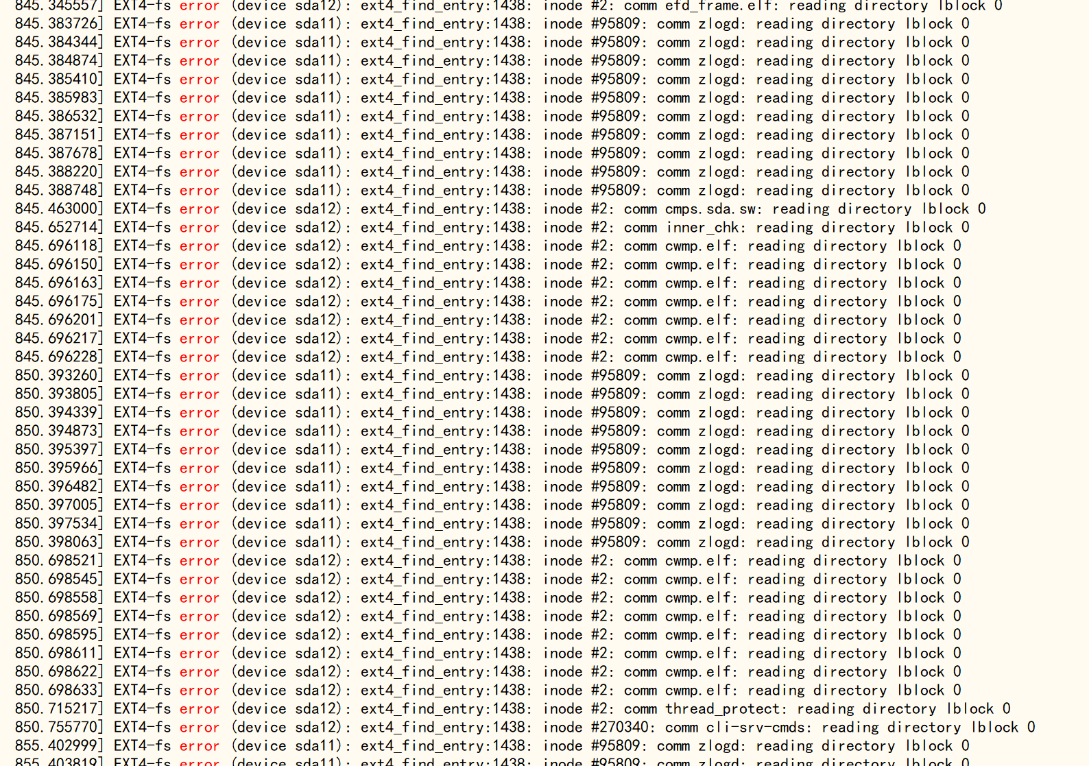 锐捷RSR30XA 设备sys灯亮红,业务中断