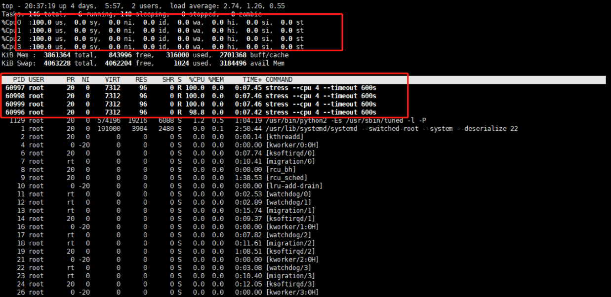 【Linux压力测试工具】 - Stress命令进行压力测试cpu、内存、磁盘