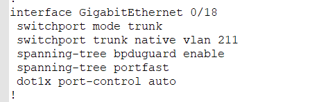 锐捷S2928G-E下联终端802.1X认证失败